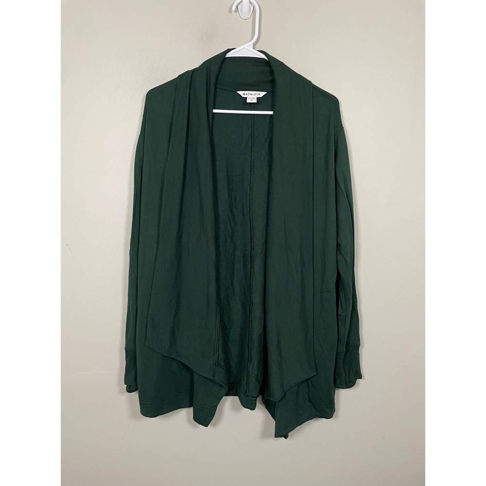 Athleta Pranayama Restore Rib Wrap in Pine Green Size Medium Athleisure Lounge